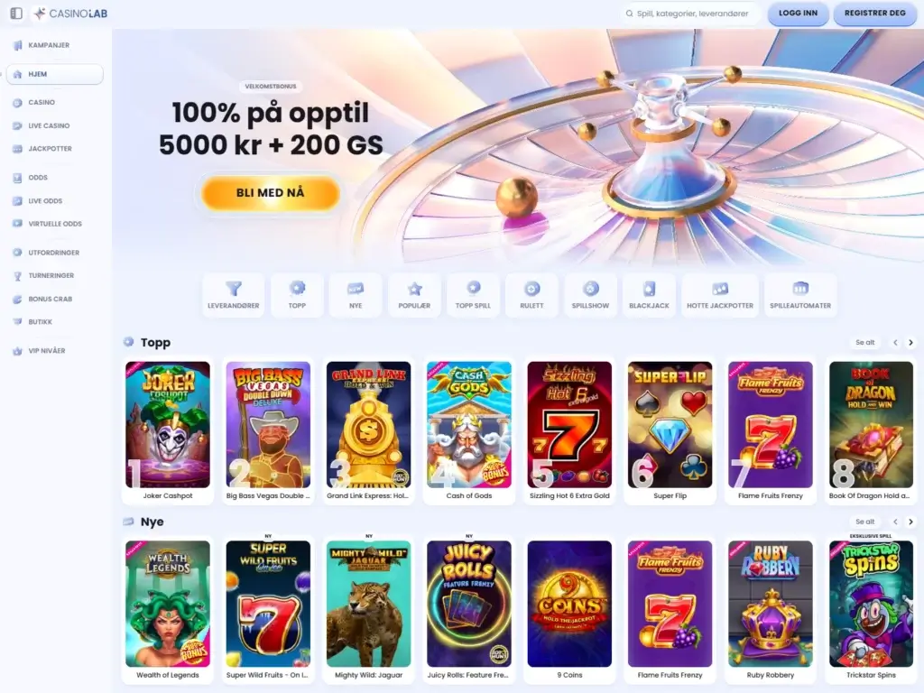CasinoLab  - nytt casino i 2024 