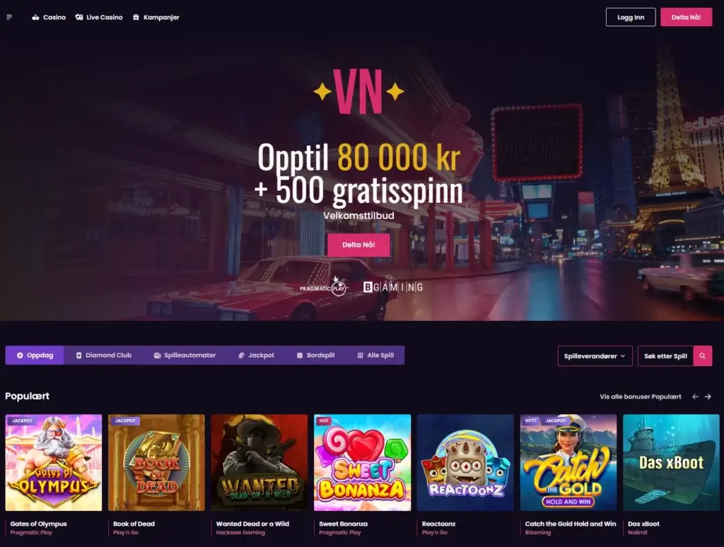 Vegas Now - nytt casino i 2024
