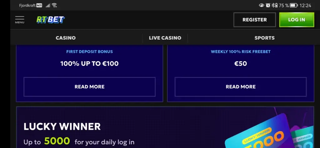 RTBet mobilbetting