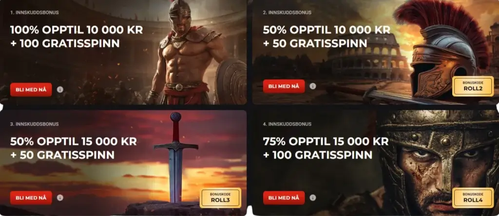 Aktiver bonusen din go Rollero casino