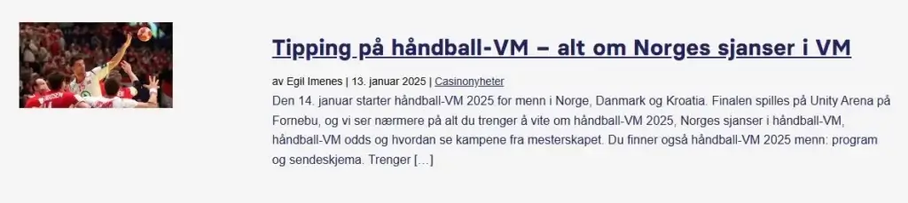 Les alt om håndball-VM 2025