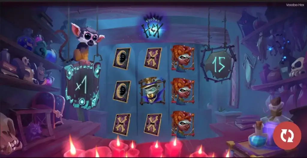 Voodoo Hex spilleautomat skjermbilde for illustrasjon
