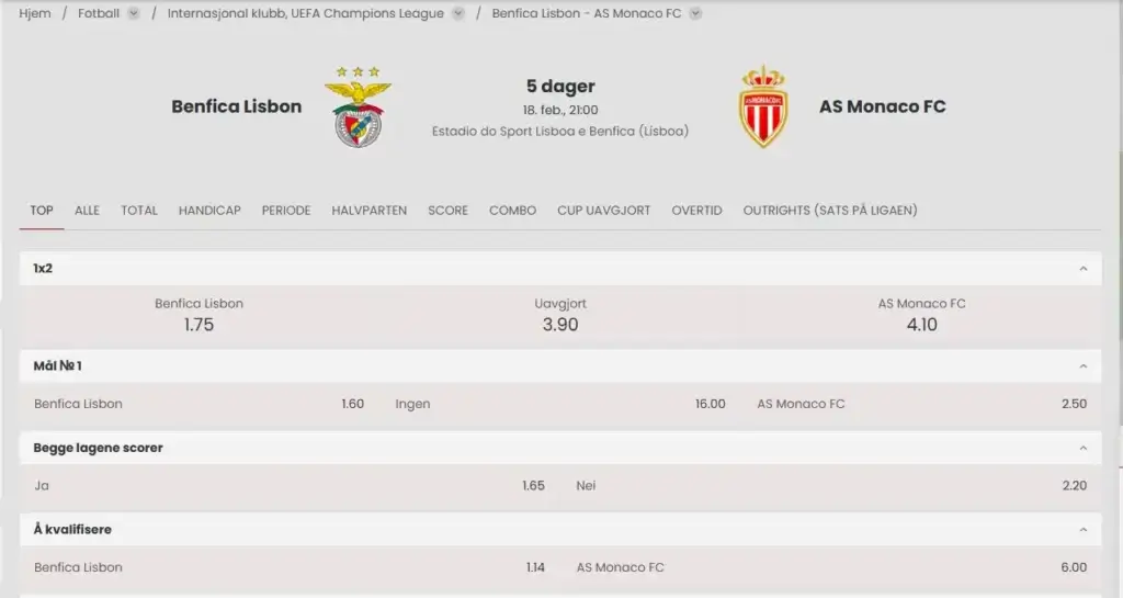 Gode odds og betting bonus på 55Bet 