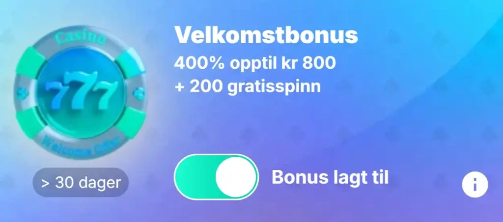 Begynn å spille med din 400% casino bonus hos CasinoFriday