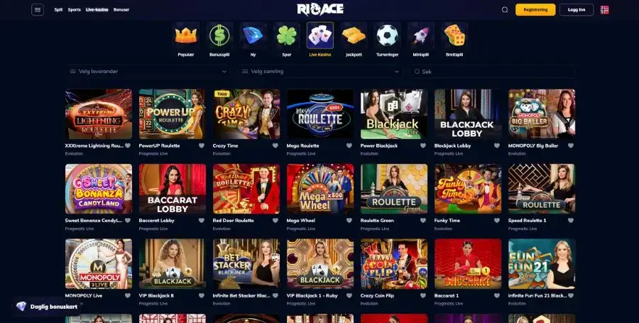 RioAce live casino-spill