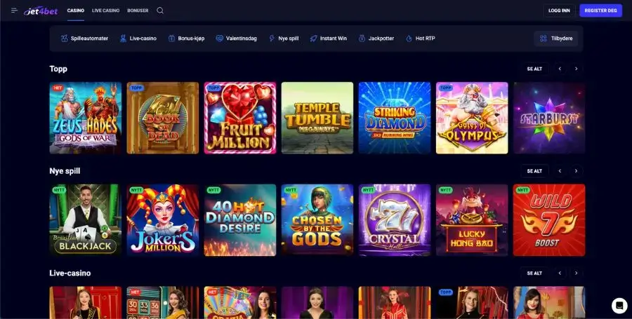 Spillutvalget i casinoet til Jet4bet