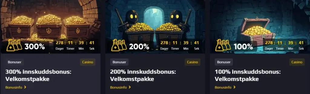  Spill med din 300% bonus hos Chancer på første innskudd  