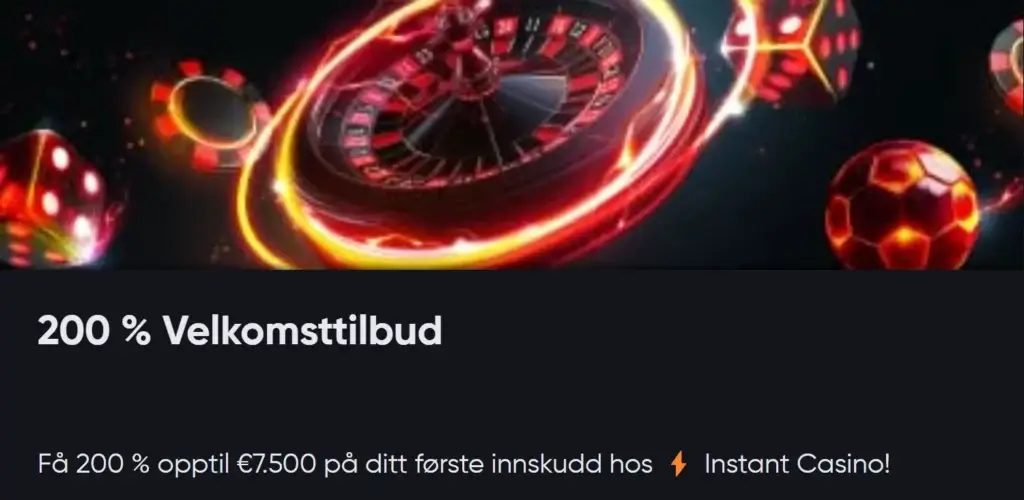 Aktiver bonusen hos Instant Casino