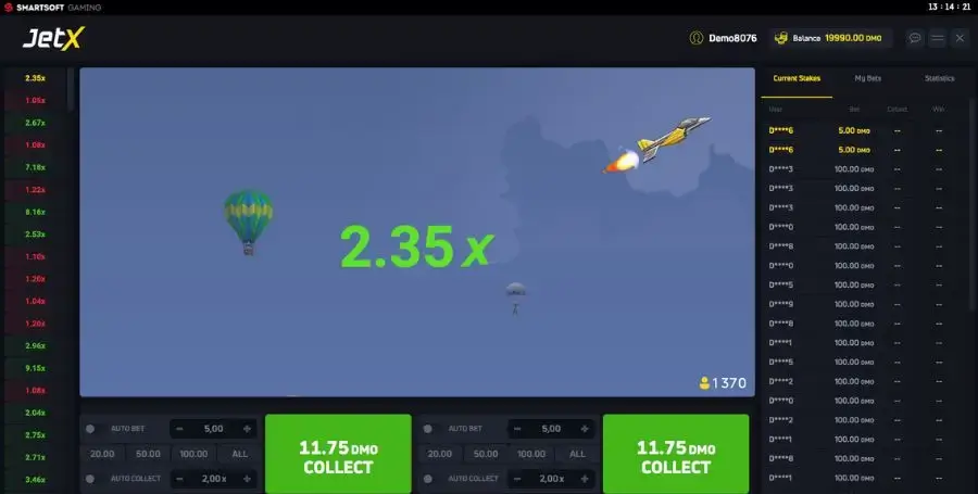 JetX – et crashspill fra SmartSoft Gaming