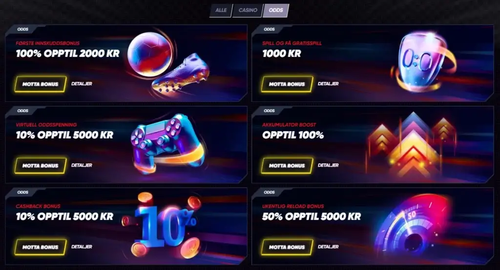 Bettingbonuser hos QuickWin