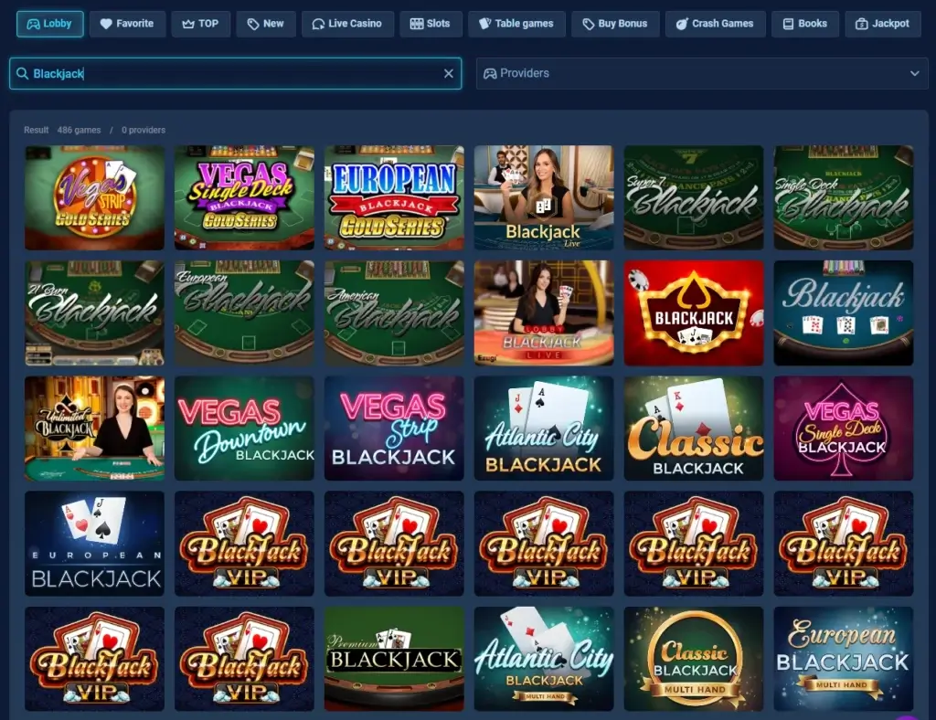 Blackjack hos Wintopia