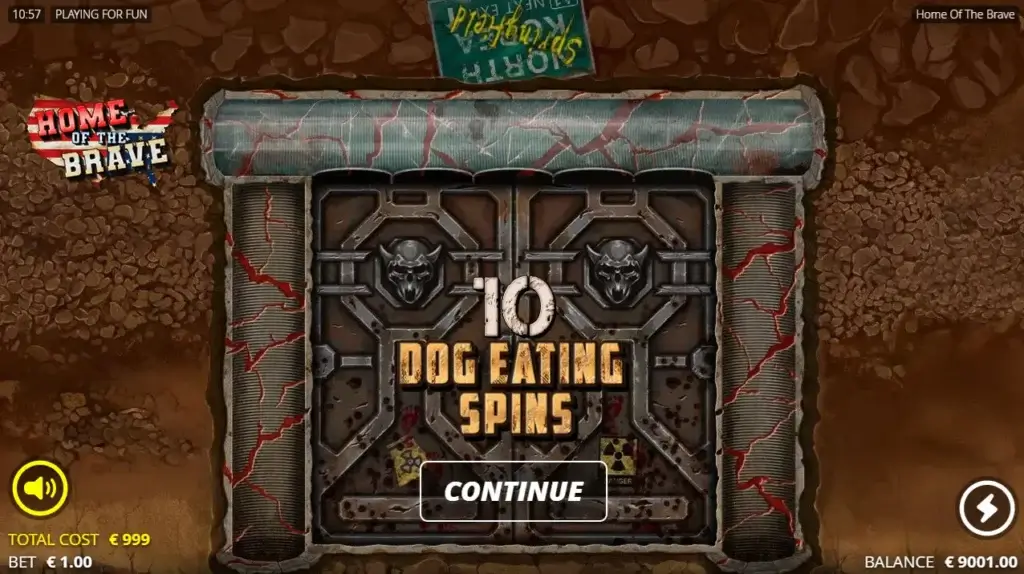 Dog Eating Spins er en av spillets to gratisspinnfunksjoner.