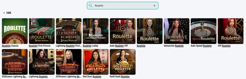Roulette hos Vinn