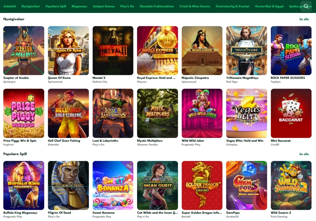 Spilleautomater hos Big Lucky