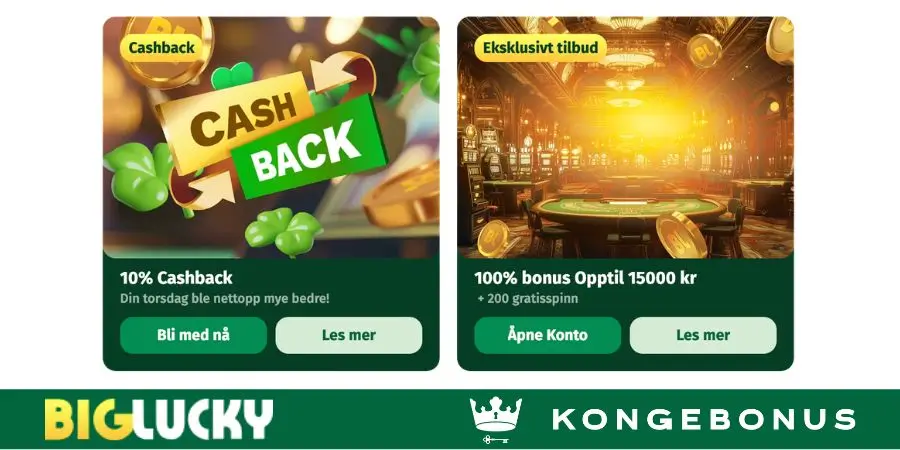 Bonuser og kampanjer hos Big Lucky