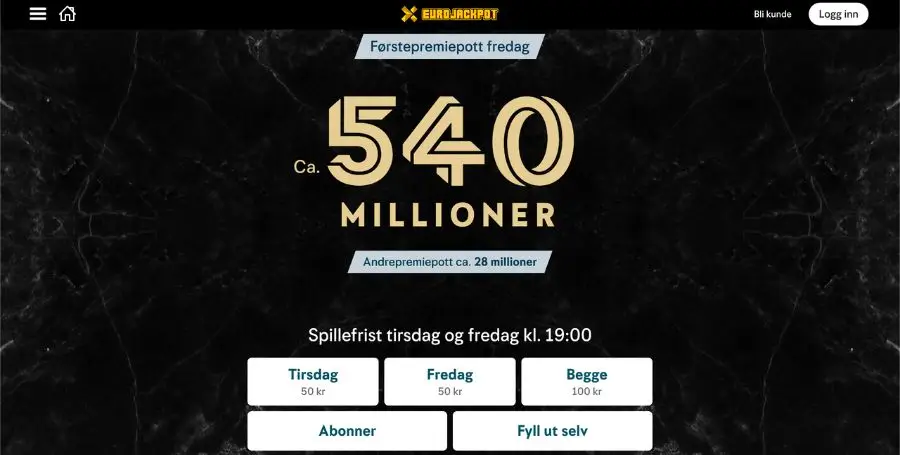 Eurojackpot fra Norsk Tipping