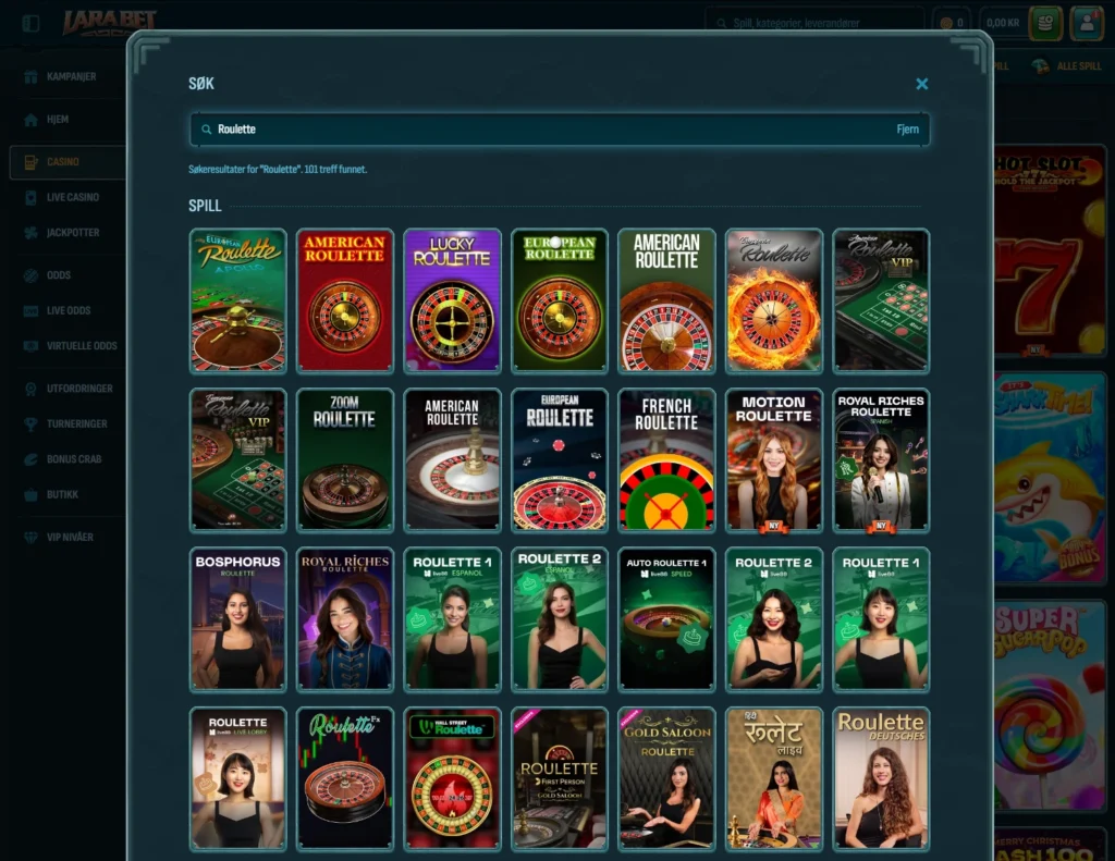 Roulette hos Larabet