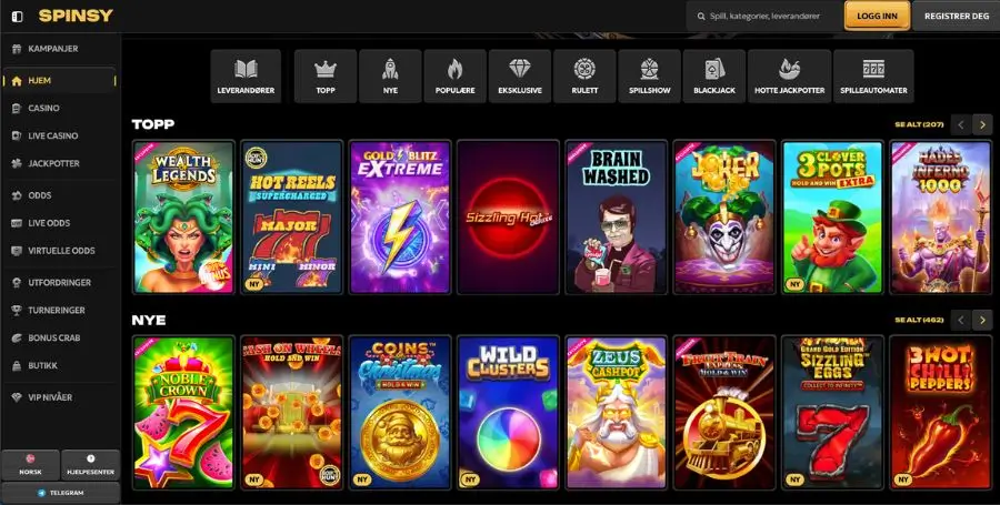 Spillutvalget i casinoet til Spinsy
