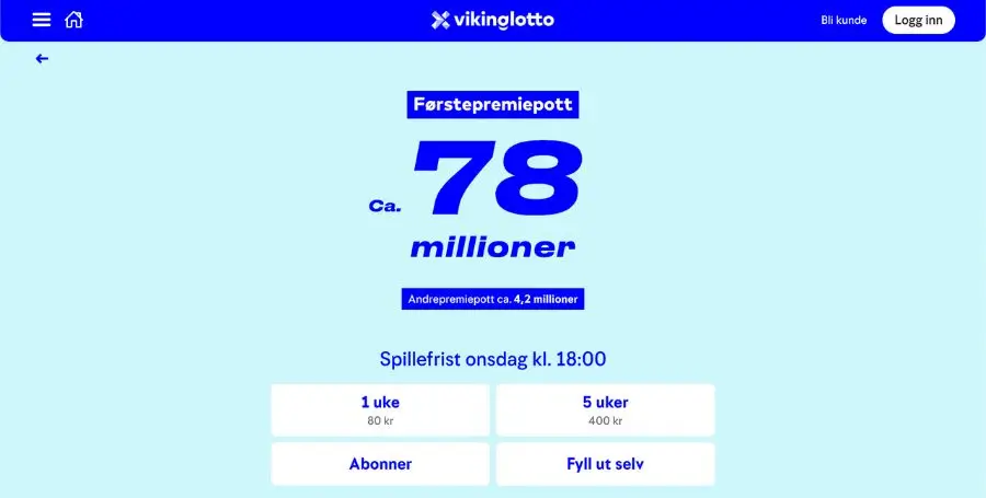 Vikinglotto fra Norsk Tipping