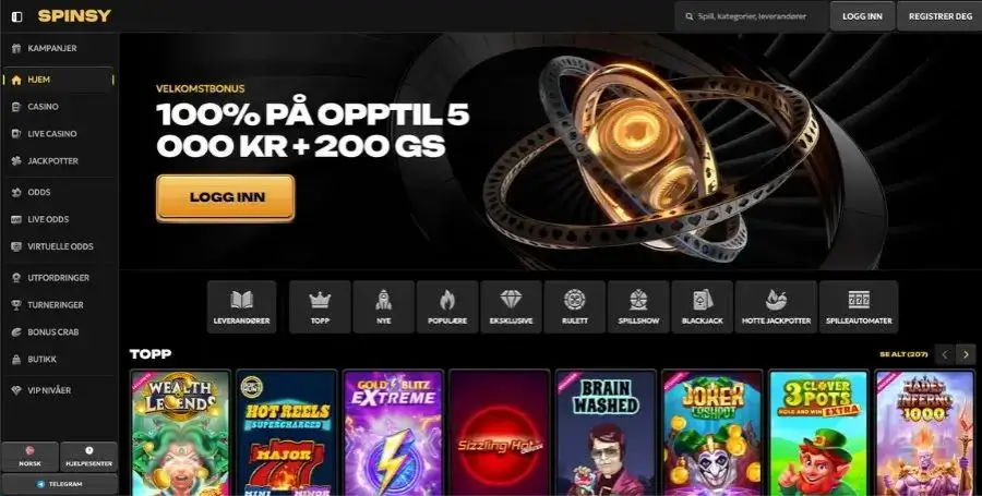 Spinsy – et casino med Utorg