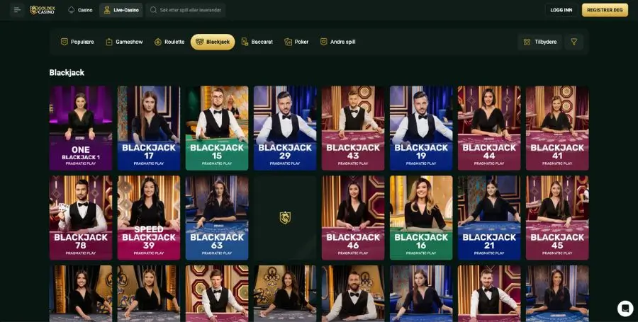 Blackjack hos Goldex Casino