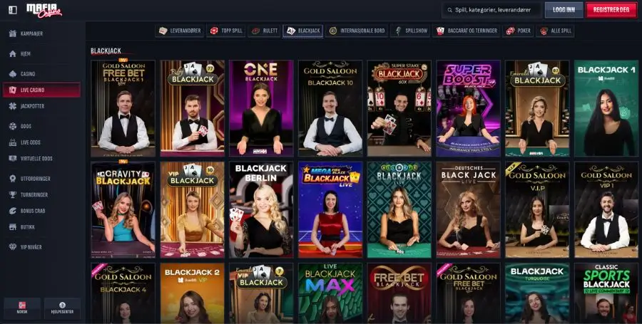 Blackjack hos MafiaCasino
