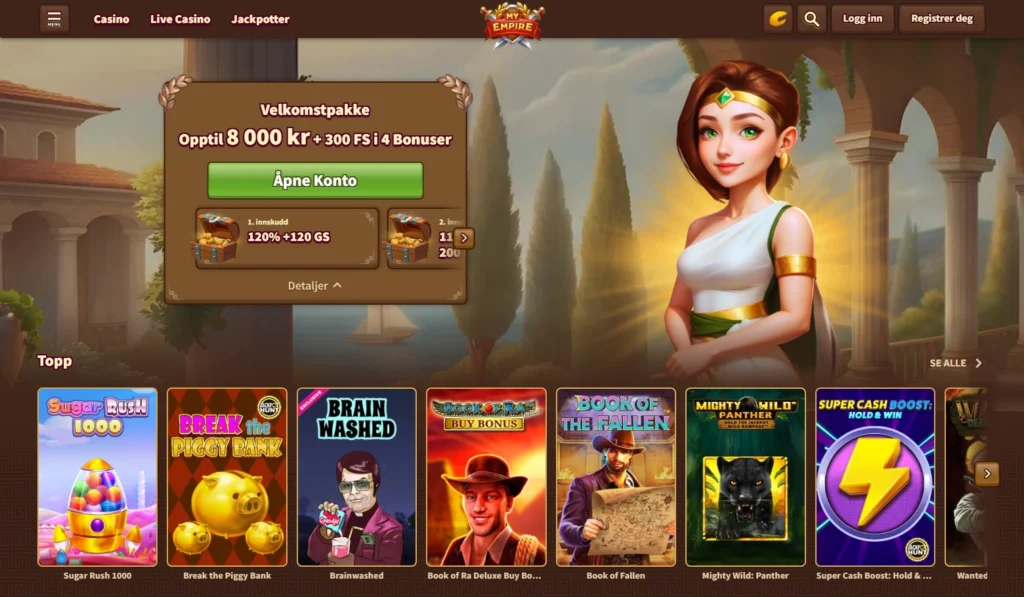 Topp anbefalte casinoer fra Stellar Ltd. MyEmpire