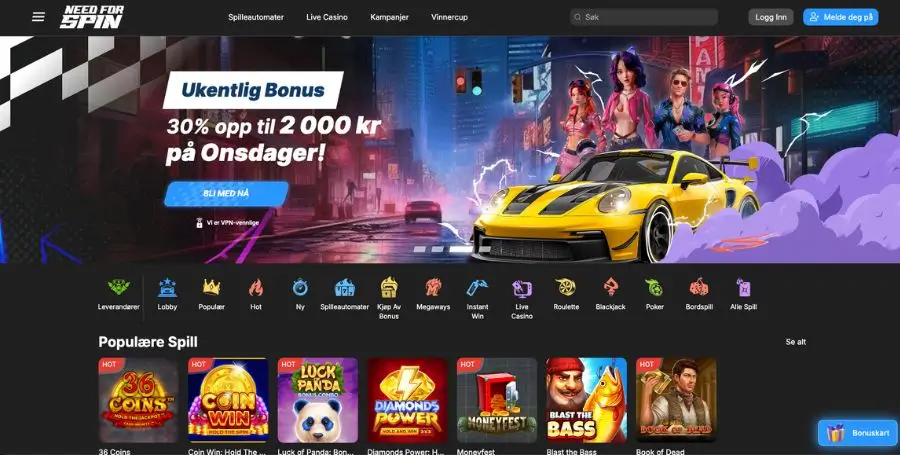 Need for Spin - et Google Pay casino