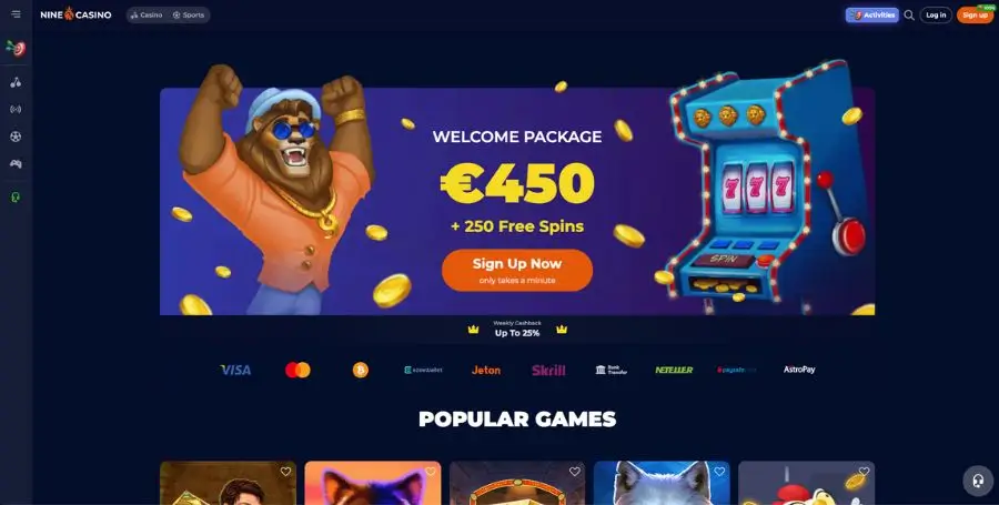 Ninecasino - et Apple Pay casino