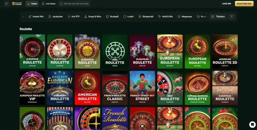 Roulette hos Goldex Casino