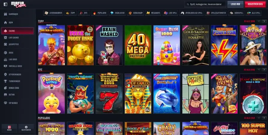Spillutvalget i casinoet til MafiaCasino