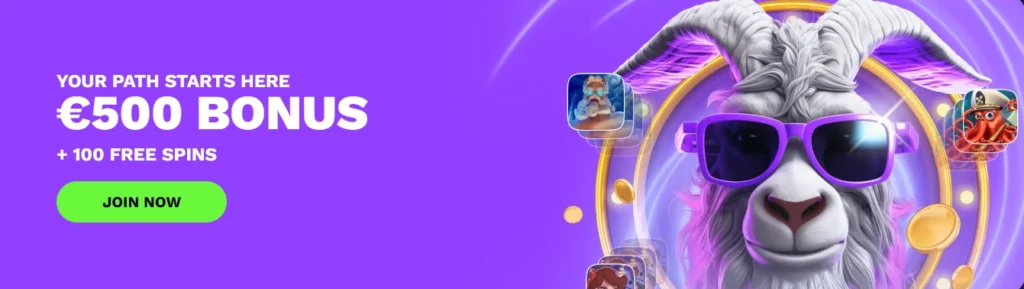 Aktiver din no sticky bonus hos Goatz caisno. Spille med innskudd, og ta ut om du vinner. Spill videre med bonus om du ikke vinnner fra første spilte innskuddssaldo. 
