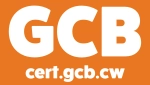 Curacao Gaming Control Board. Skjermbilde av GCB-sertifikat med orange segl som viser domenenavn, juridisk enhet, lisensnummer og statusfelt (Provisional Seal).