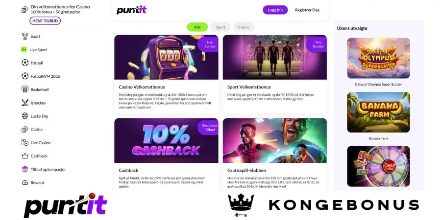 Bonuser og kampanjer hos Puntit
