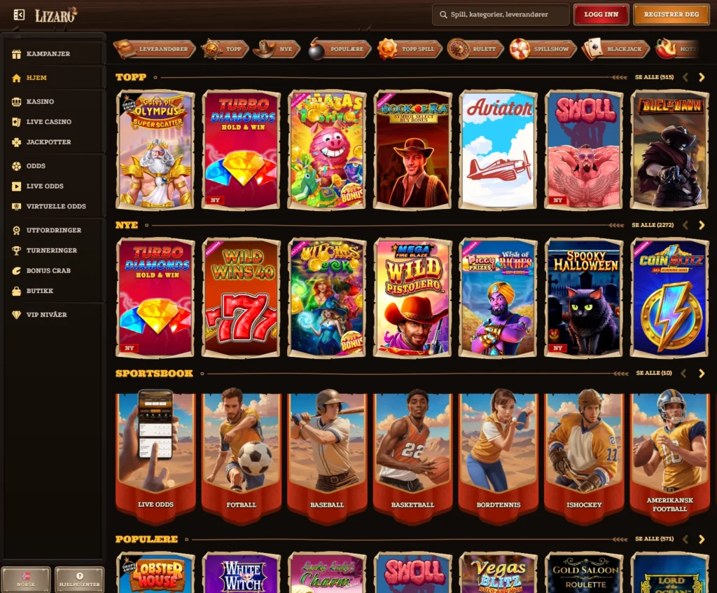 Besøk Lizaro sin hovedside