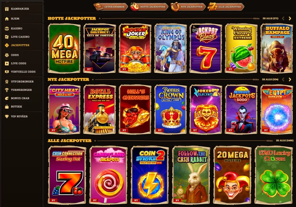 Jackpotspill hos Lizaro