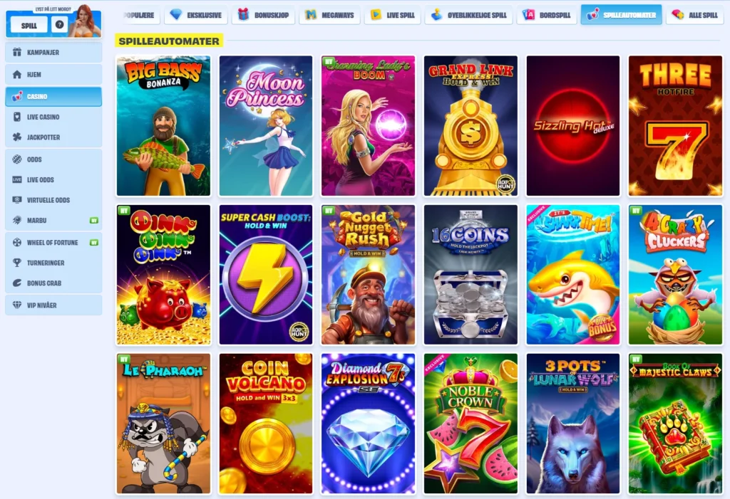 Spilleautomater hos Onlyspins