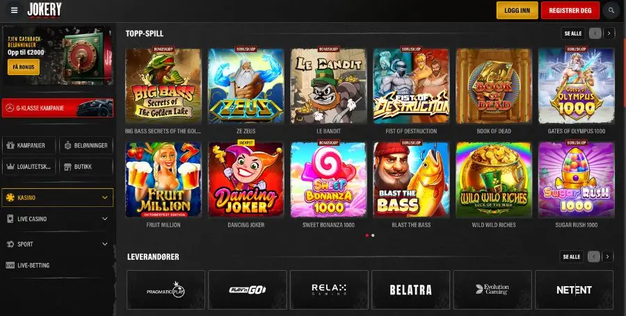 Spillutvalget i casinoet til Jokery