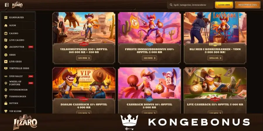 Bonuser og kampanjer hos Lizaro