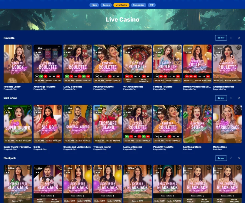 Live Casino hos Koda Bet