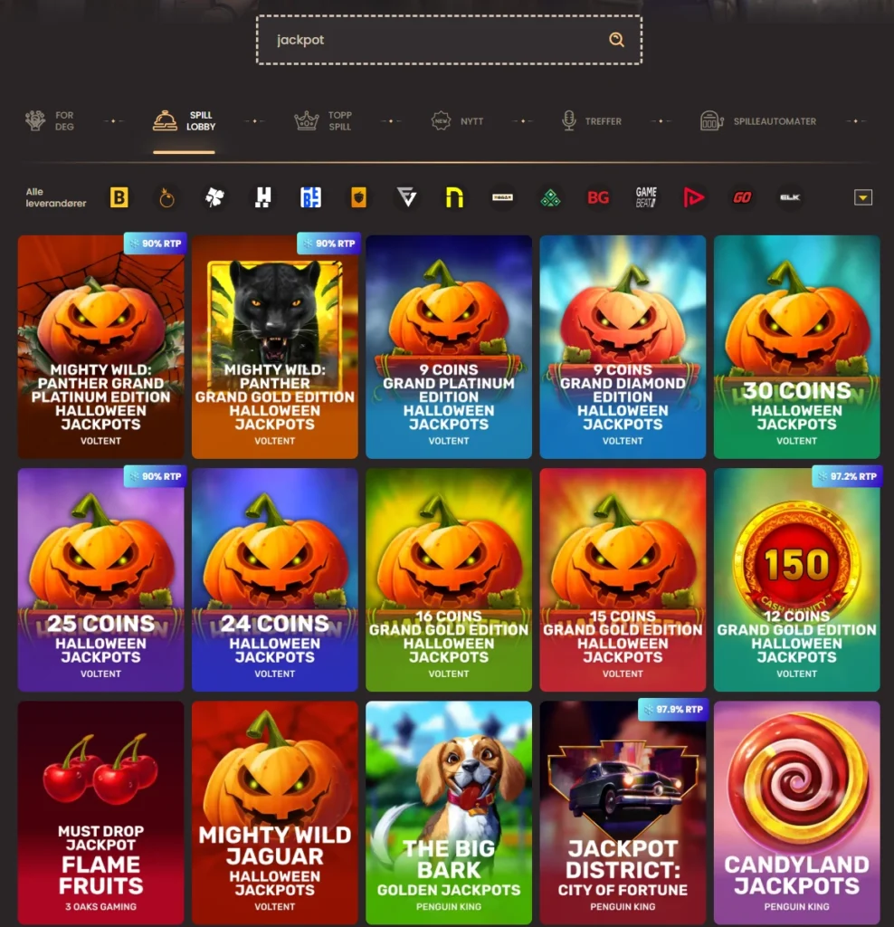 Jackpotspill hos National