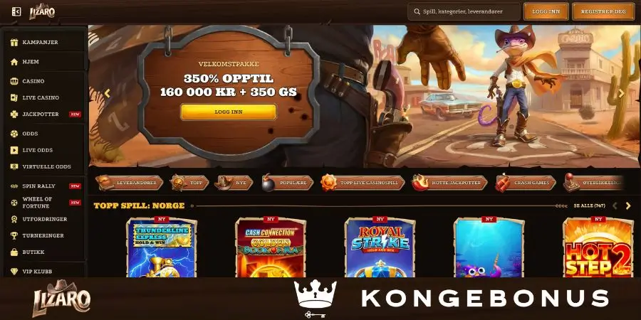 Norsk startside hos Lizaro