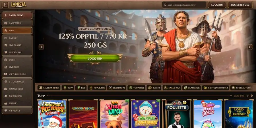 Norsk startside hos Lanista