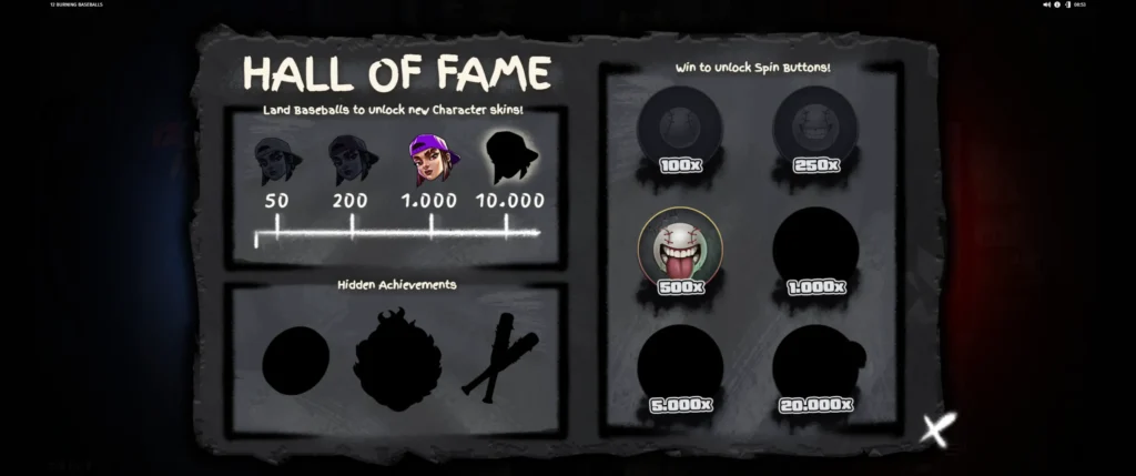 Trykk på sprayboksen for å vise Hall of Fame med opplåsbare skins