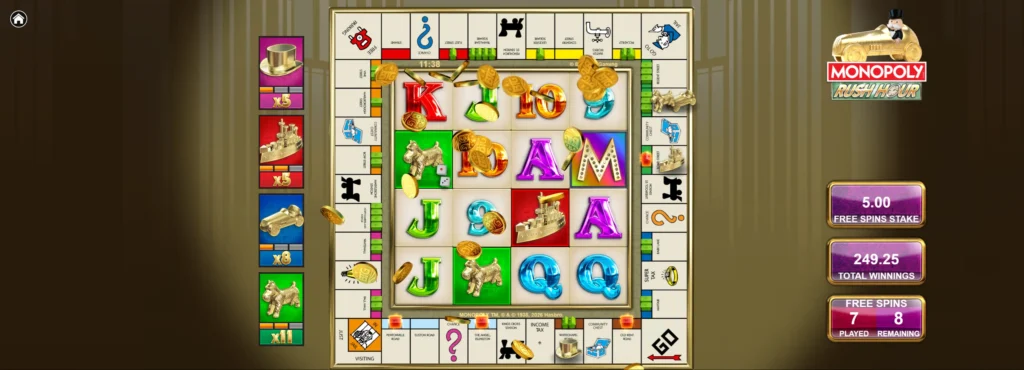 Under gratisspinn blir alle hus og hoteller værende