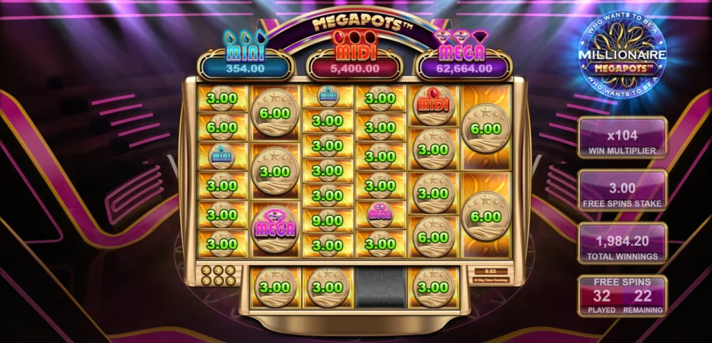 Hold & Spin-bonus med myntsymboler