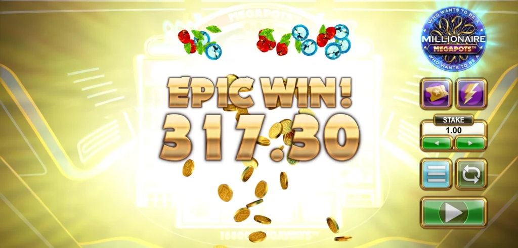 Episk gevinst med myntregn