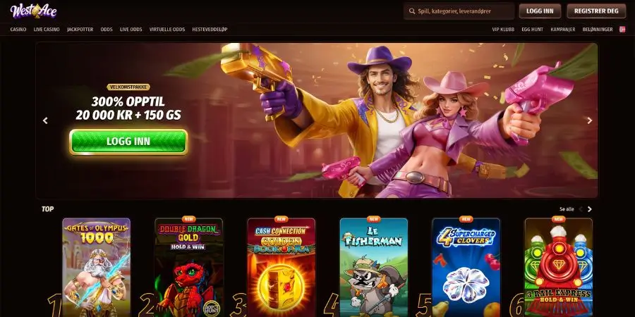 Norsk startside hos Westace