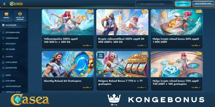 Bonuser og kampanjer hos Casea