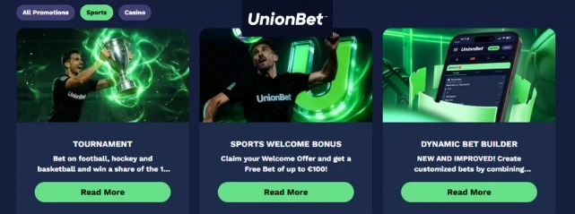 UnionBet odds bonus